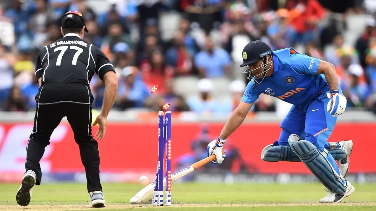 2019 world cup dhoni run out photo